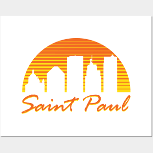 Saint Paul Skyline Posters and Art